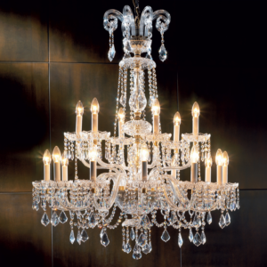 Đèn Chùm Pha Lê Nhập Khẩu Châu Âu 34/12+6